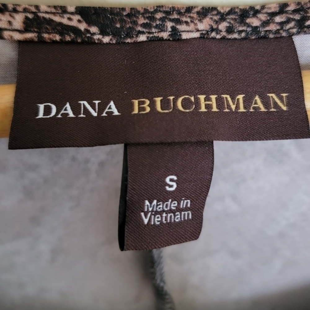 NWT Dana Buchman | Snakeskin Print Dress with Side Ruching - Picture 3 of 6